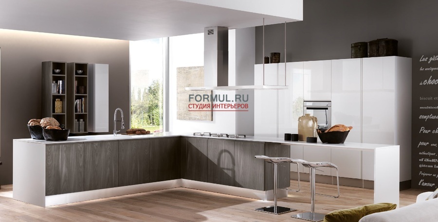 Кухня Berloni Brera Woody Grigio Torba